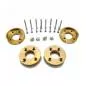 Preview: 4 pcs. Brass crawler axle weights made of brass incl. 20 pcs. VA stud screws